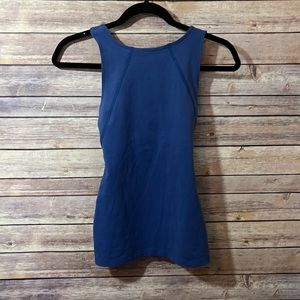 Beyond Yoga Blue Cross Back Active Tank Top Size XS EUC C1